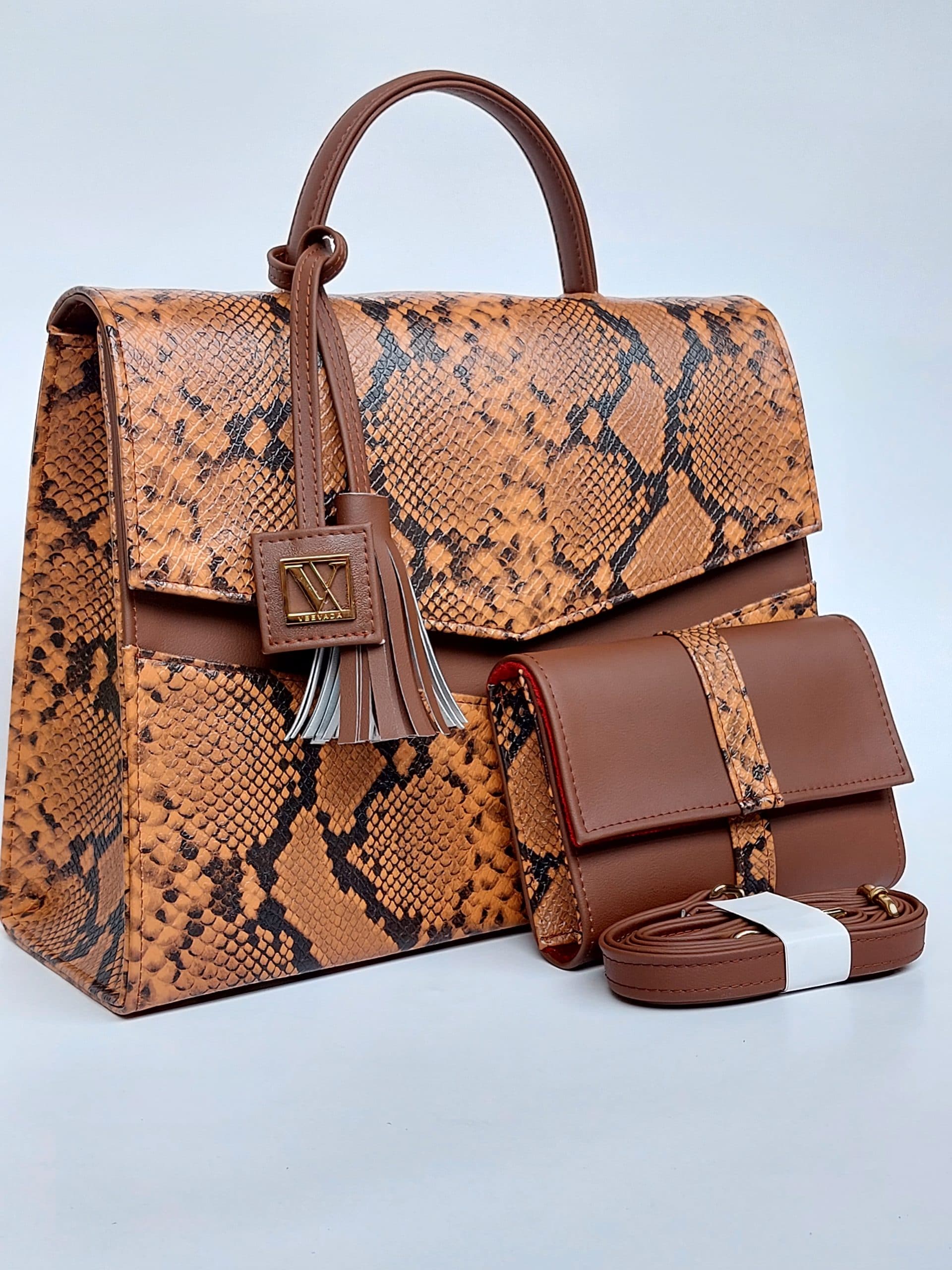 Patricia Bag in Brown Snake Print